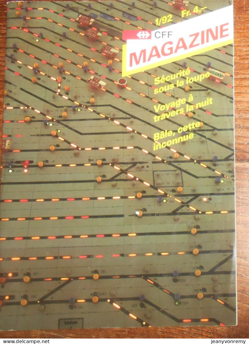 CFF Magazine. Janvier 1992. - Trains