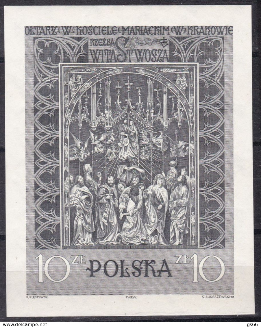 Polen, 1960, Block 23, MNH **, Veit-Stoß-Altar In Der St.-Marien-Kirche, Krakau. - Blocs & Feuillets