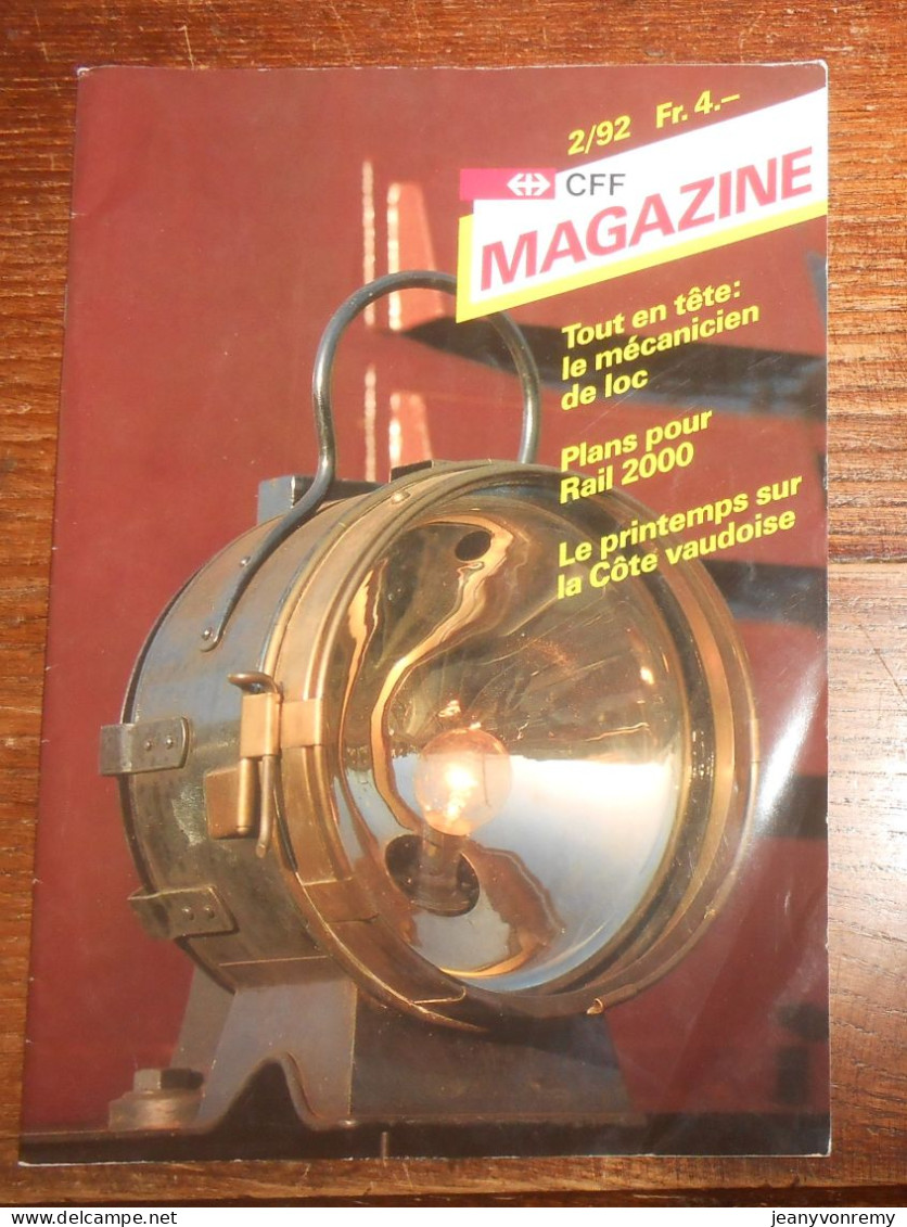 CFF Magazine. Février 1992. - Trenes