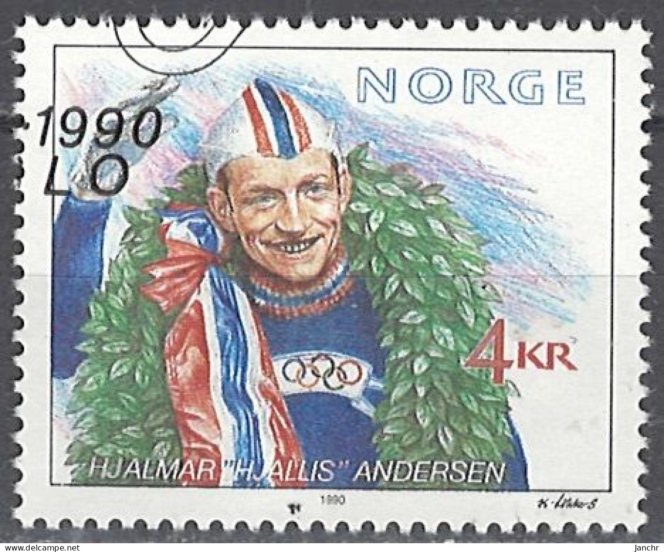 Norwegen Norway 1990. Mi.Nr. 1053, Used O - Gebraucht