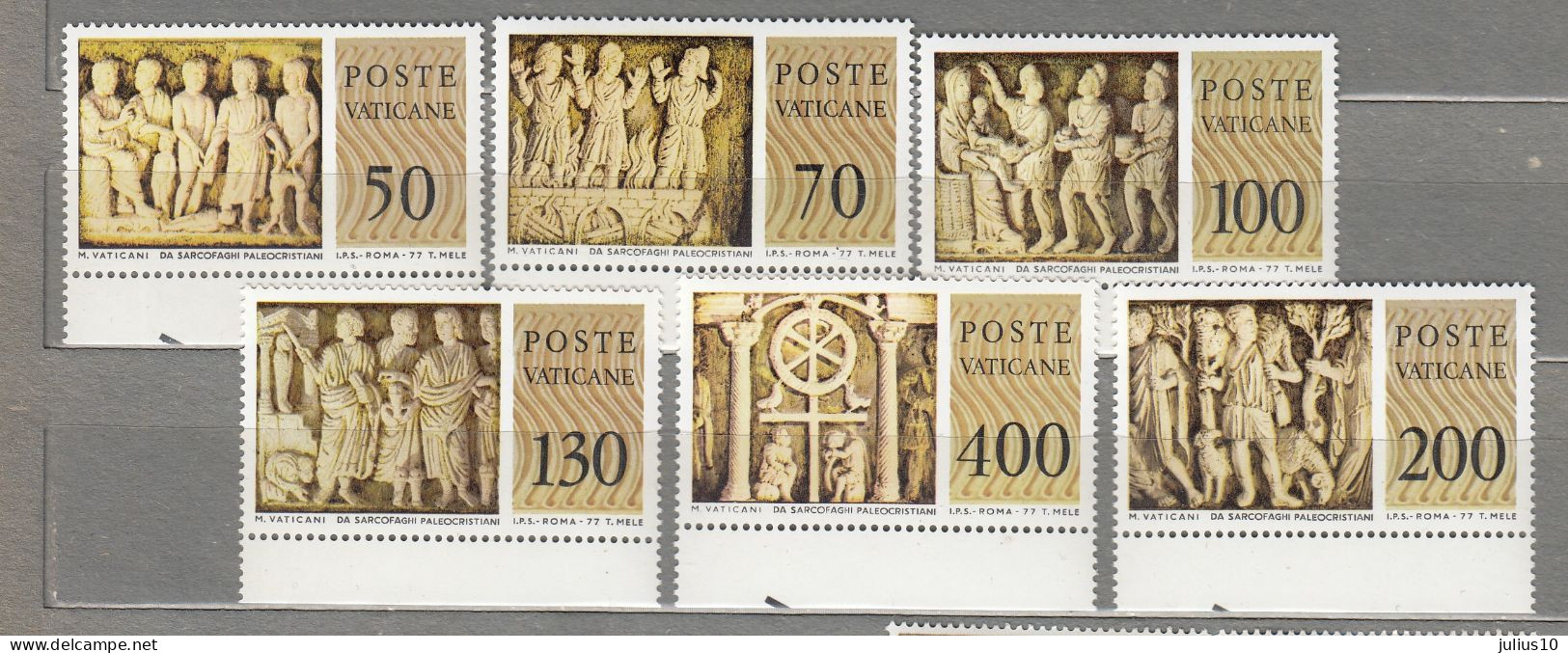 VATICAN 1977 Art Sculptures MNH(**) Mi 711-716 #22556 - Escultura