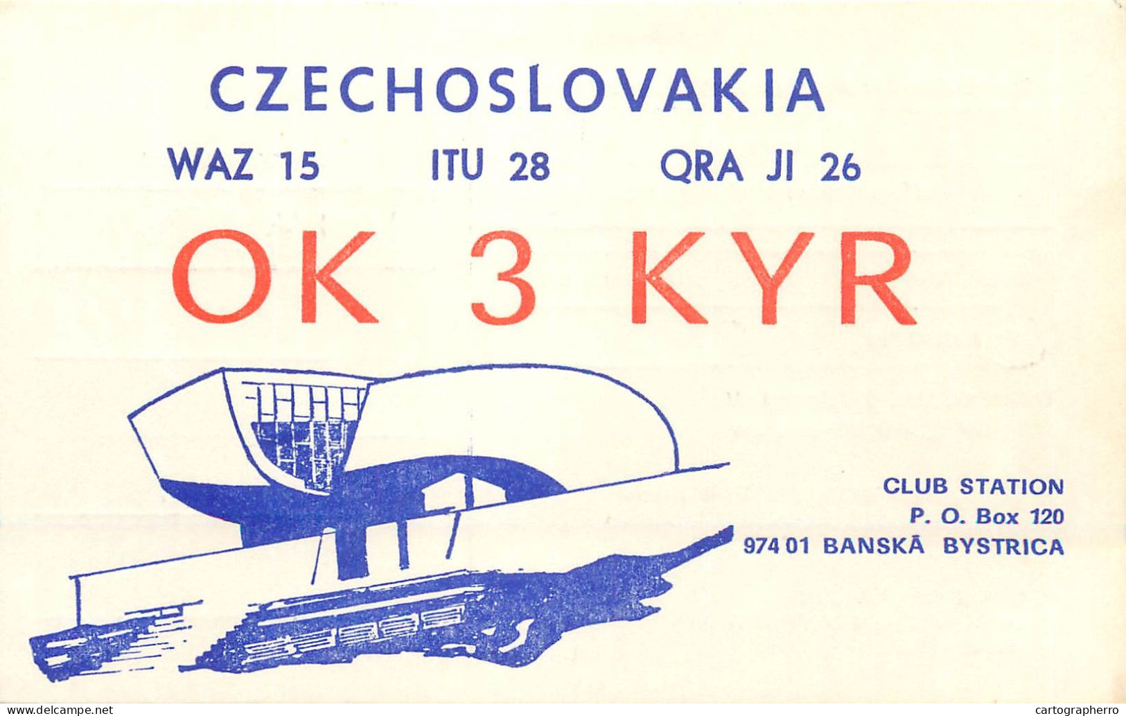 QSL Card Czechoslovakia Radio Amateur Station OK3KYR Y03CD 1983 Jano - Radio Amateur