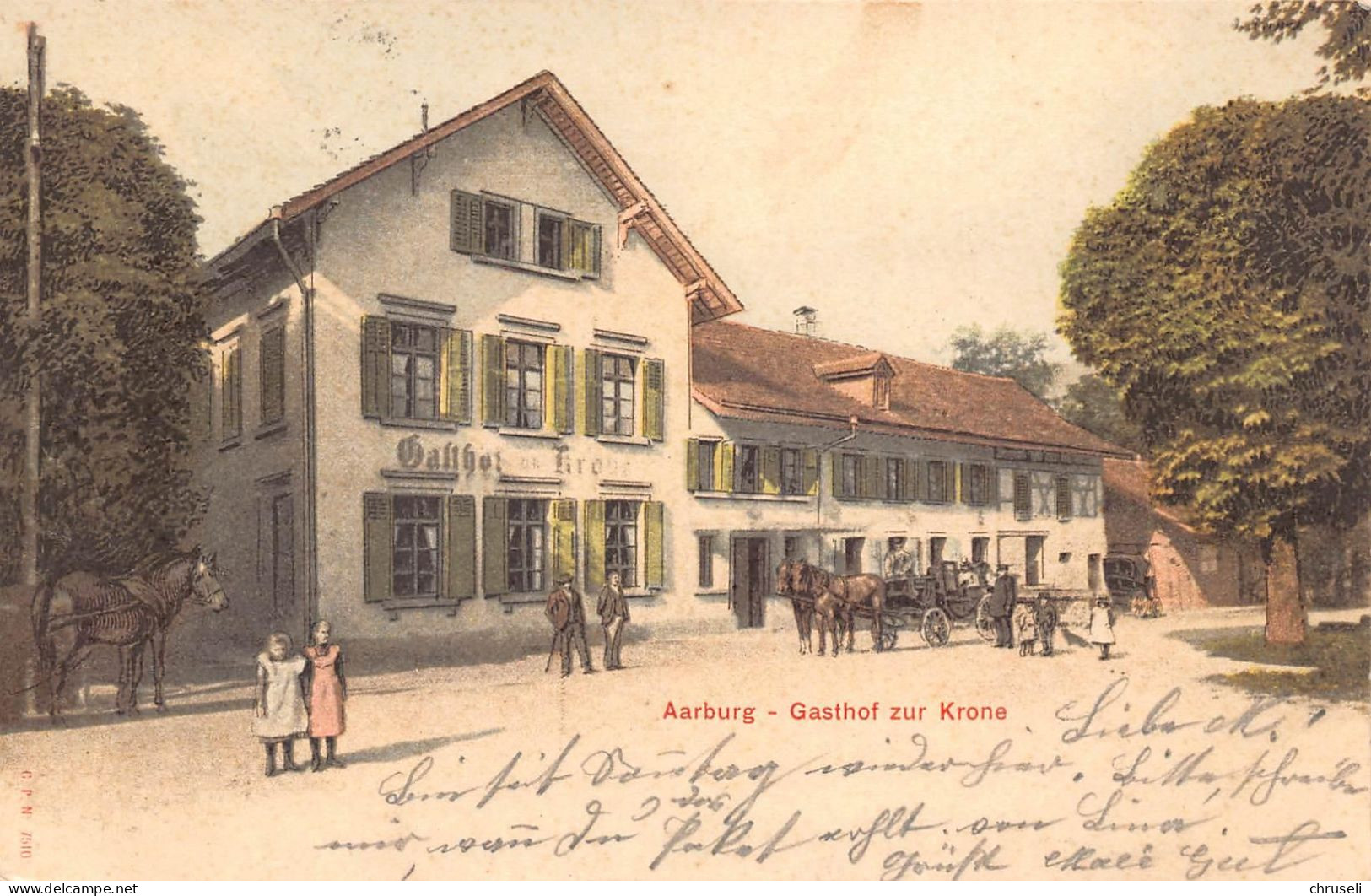 Aarburg Gasthof Zur Krone Kutsche Color - Aarburg