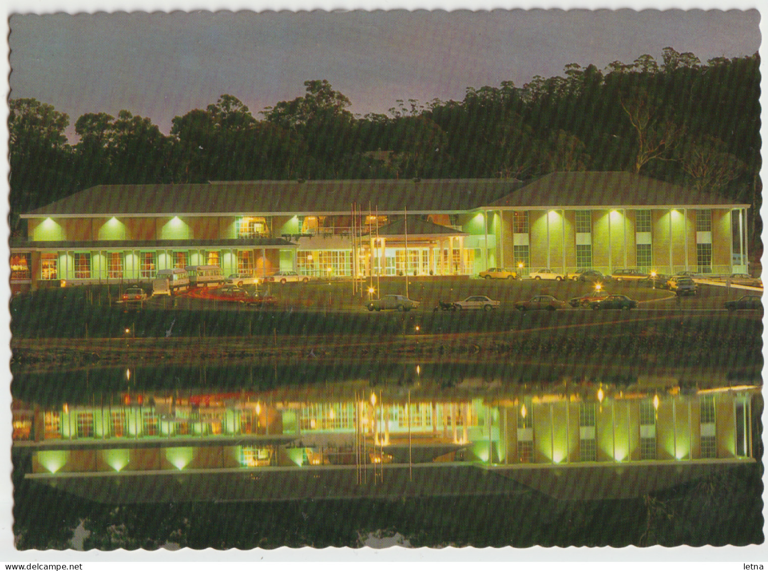 Australia TASMANIA TAS Country Club Hotel Casino At Night LAUNCESTON Douglas DS154 Postcard C1970s - Lauceston