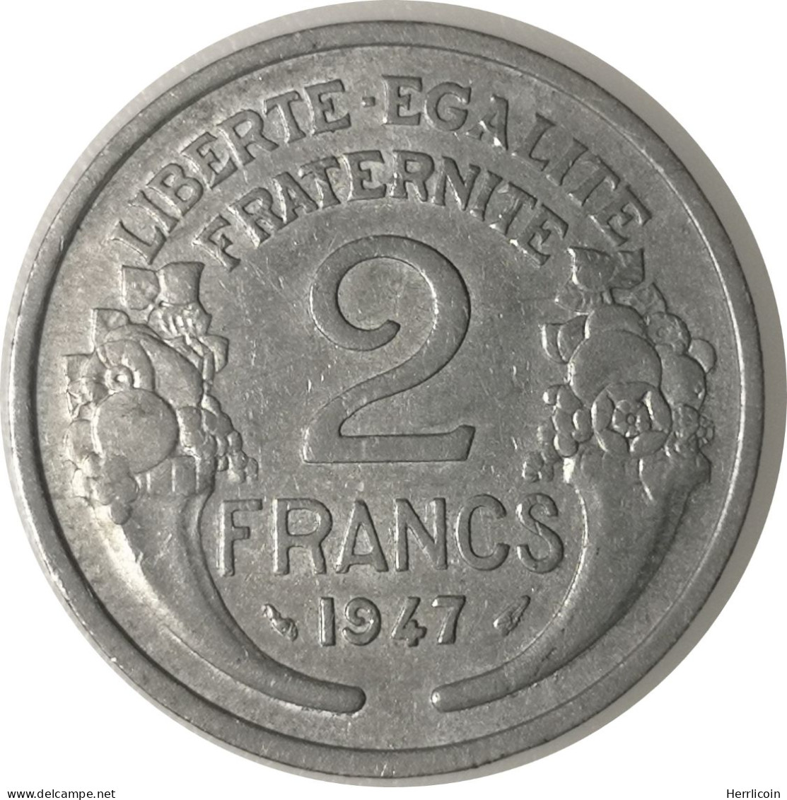 Monnaie France - 1947   - 2 Francs Morlon Aluminium - 2 Francs