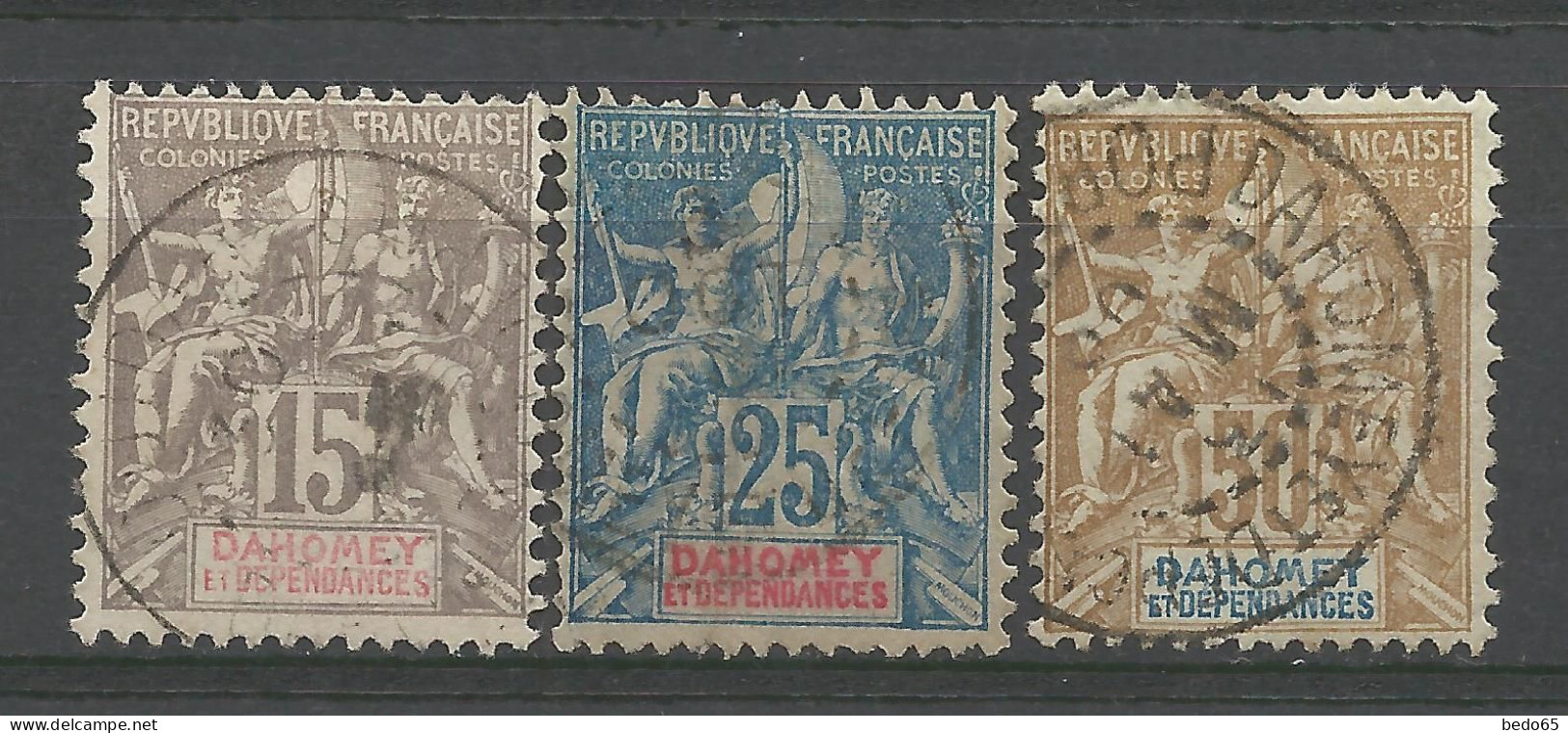 DAHOMEY N° 3 à 5 Série Complète OBL / Used - Usati