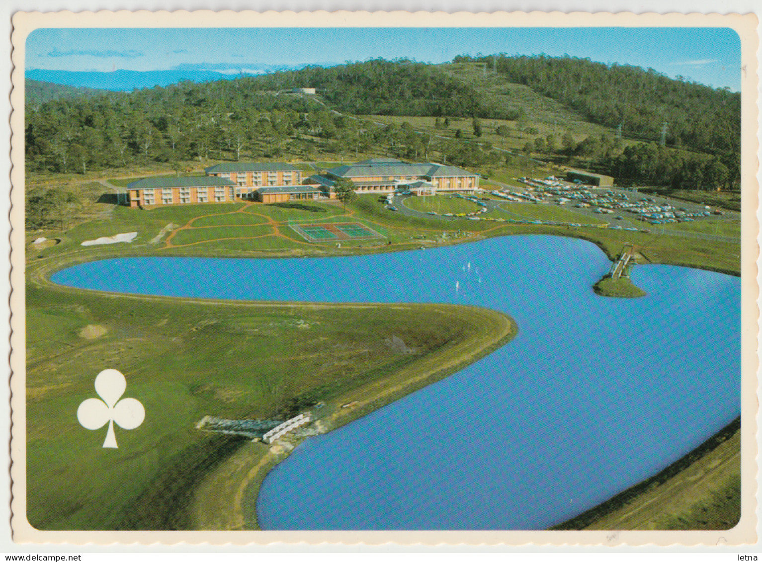 Australia TASMANIA TAS Aerial View Country Club Hotel Casino LAUNCESTON Douglas DS155 Postcard C1970s - Lauceston