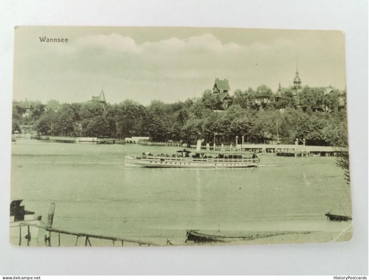 Berlin-Wansee, Ortsansicht, Ausflugsdampfer, 1912 - Wannsee