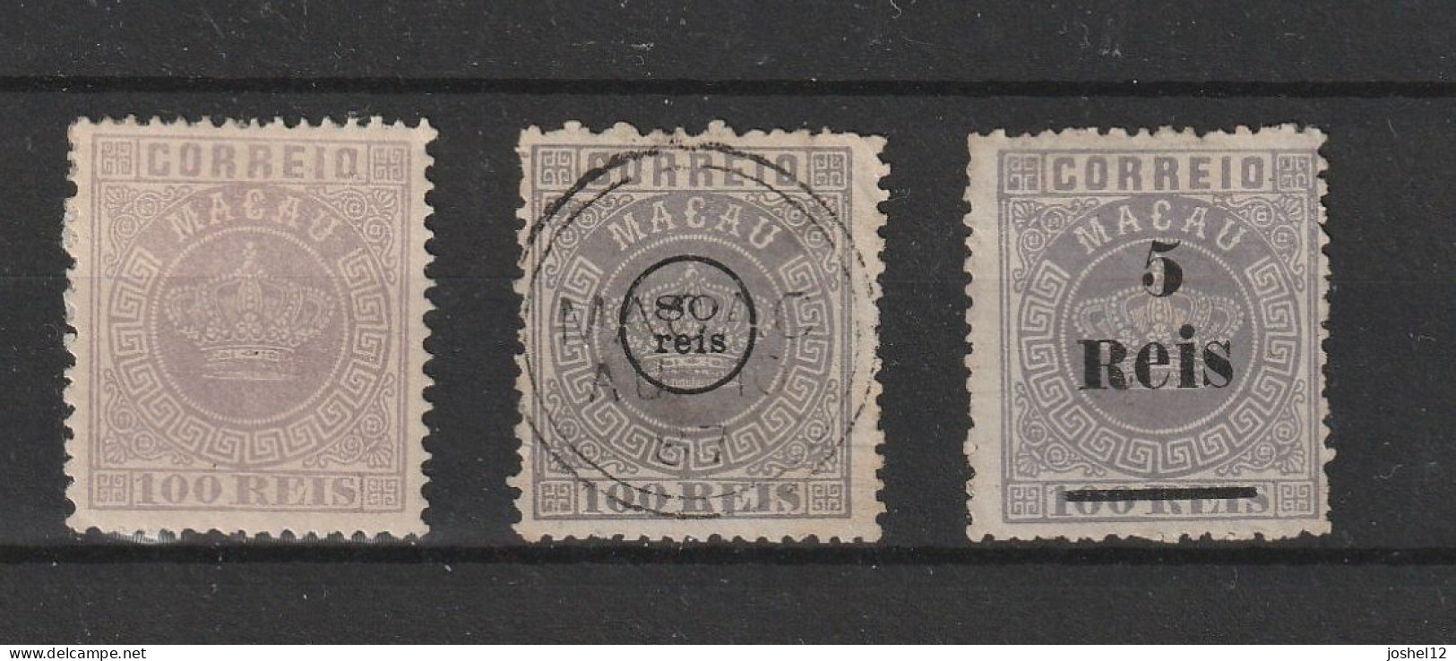 Macau Macao Crown 100r & Surcharges. MH/Used. Mostly Fine And No Gum. - Unused Stamps