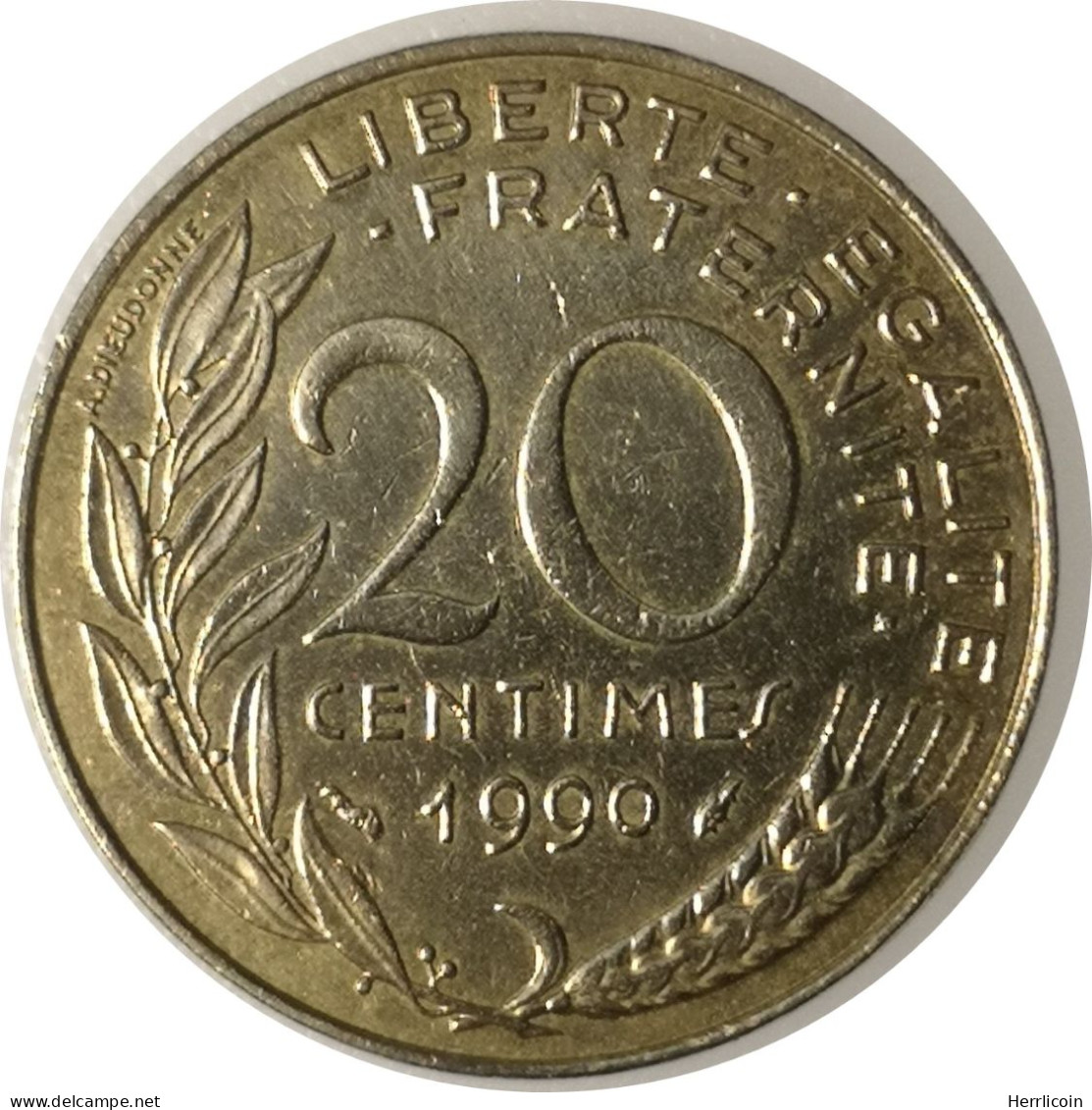 Monnaie France - 1990  - 20 Centimes Marianne Cupro-aluminium - 20 Centimes