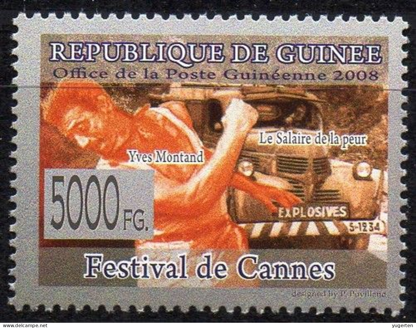 GUINEA - 1v - MNH - Yves Montand - Le Salaire De La Peur - Movies - Film - Kino - Cine - Cannes Festival - France - Cinema