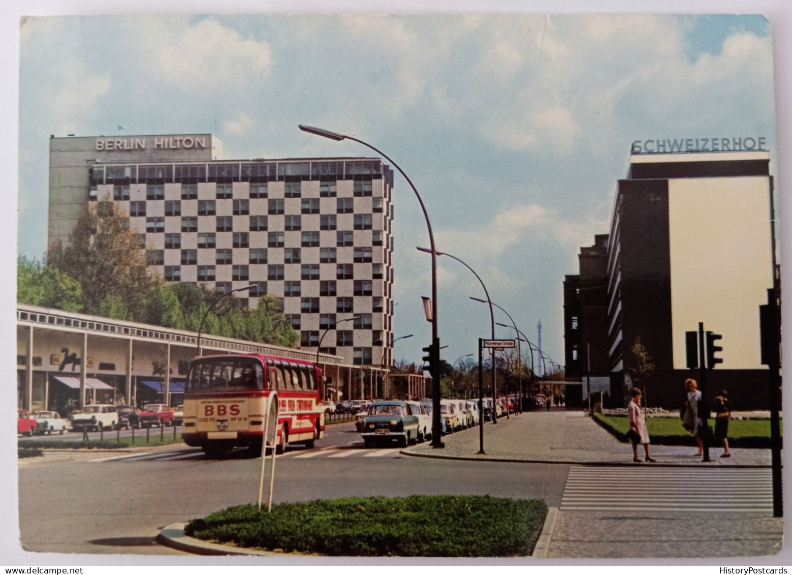 Berlin, Budapester Straße, Berlin Hilton, Bus, Auto, Ca. 1970 - Other & Unclassified