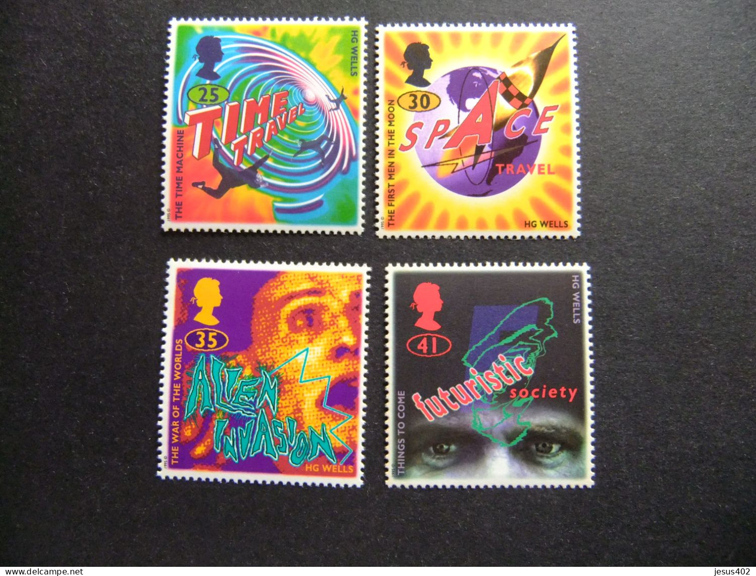 5 INGLATERRA REINO UNIDO GRANDE BRETAGNE 1995 / CIENCIA FICCIÓN / HERBERT GEORGE WELLS / YVERT 1822 / 25 MNH - Used Stamps
