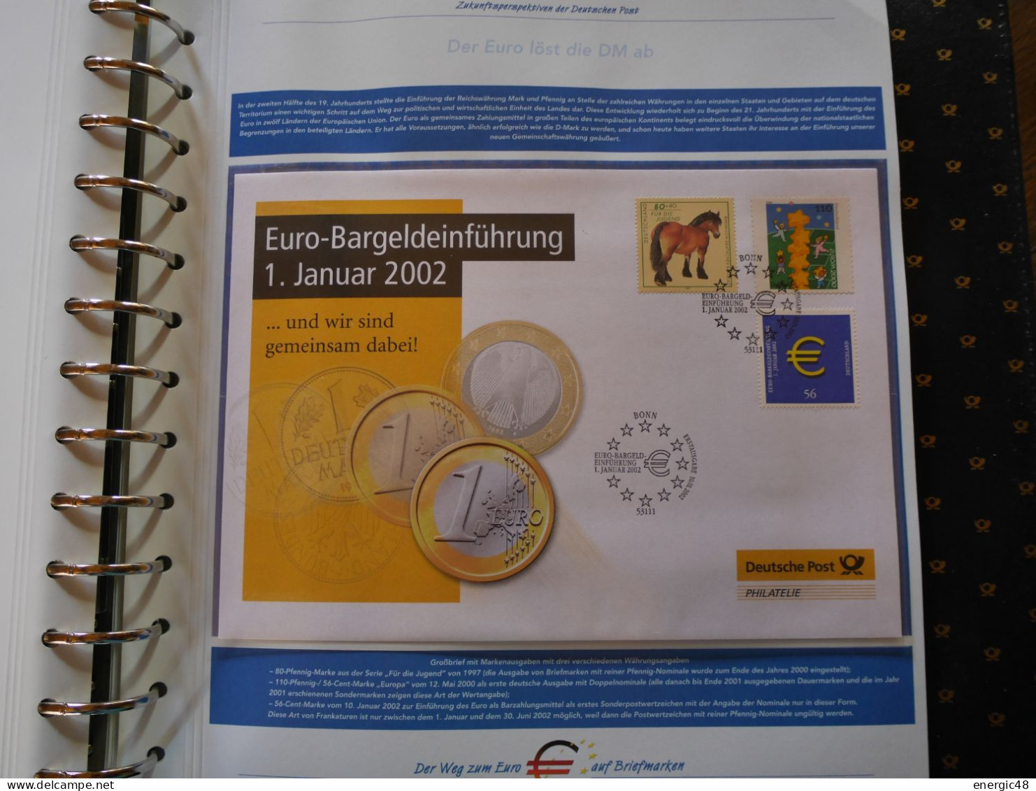 2 grand classeurs luxe Allemagne ,2001-2002,spécialisé avec env 1er jous sans les timbres ,2eme a voir!!