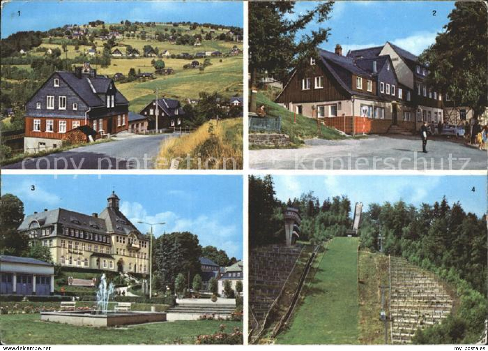 72261121 Klingenthal Vogtland Blick Zum Aschberg Aschbergschaenke Rathaus Aschbe - Klingenthal