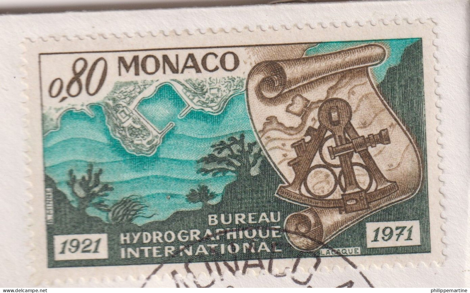 Monaco 1971 - YT 861 (o) Sur Fragment - Gebruikt