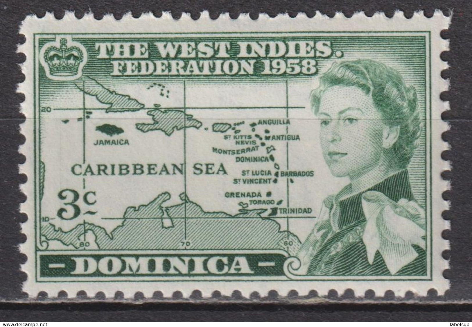 Timbre Neuf** De Dominique De 1958 N° YT 156 MI 157 MNH - Dominica (...-1978)