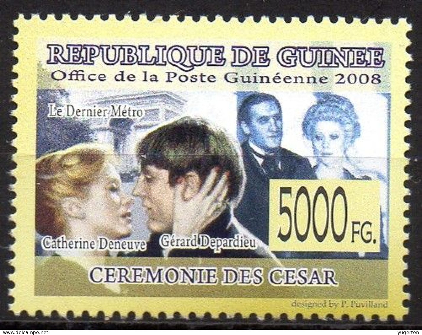 GUINEA - 1v - MNH - Le Dernier Métro -  Deneuve - Depardieu - Movies - Film - Kino - Césars - Ciné Films - Cinema