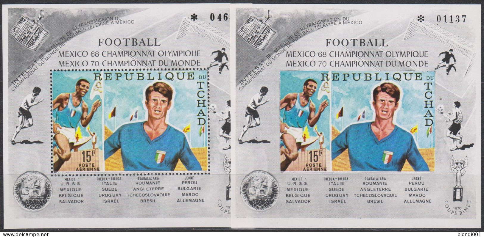 Soccer World Cup 1970 - SPACE - CHAD - S/S Perf.+imp. MNH - 1970 – Mexico