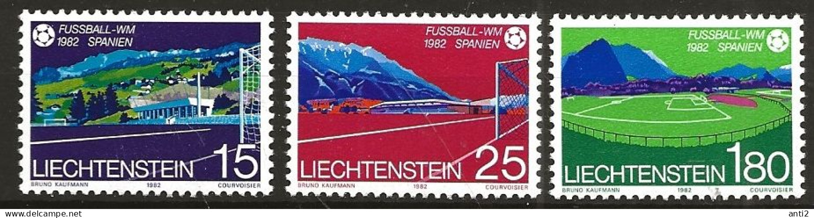 Liechtenstein 1982 World Cup Football / Soccer, Spain '82, Mi 799-801, MNH(**) - 1982 – Espagne