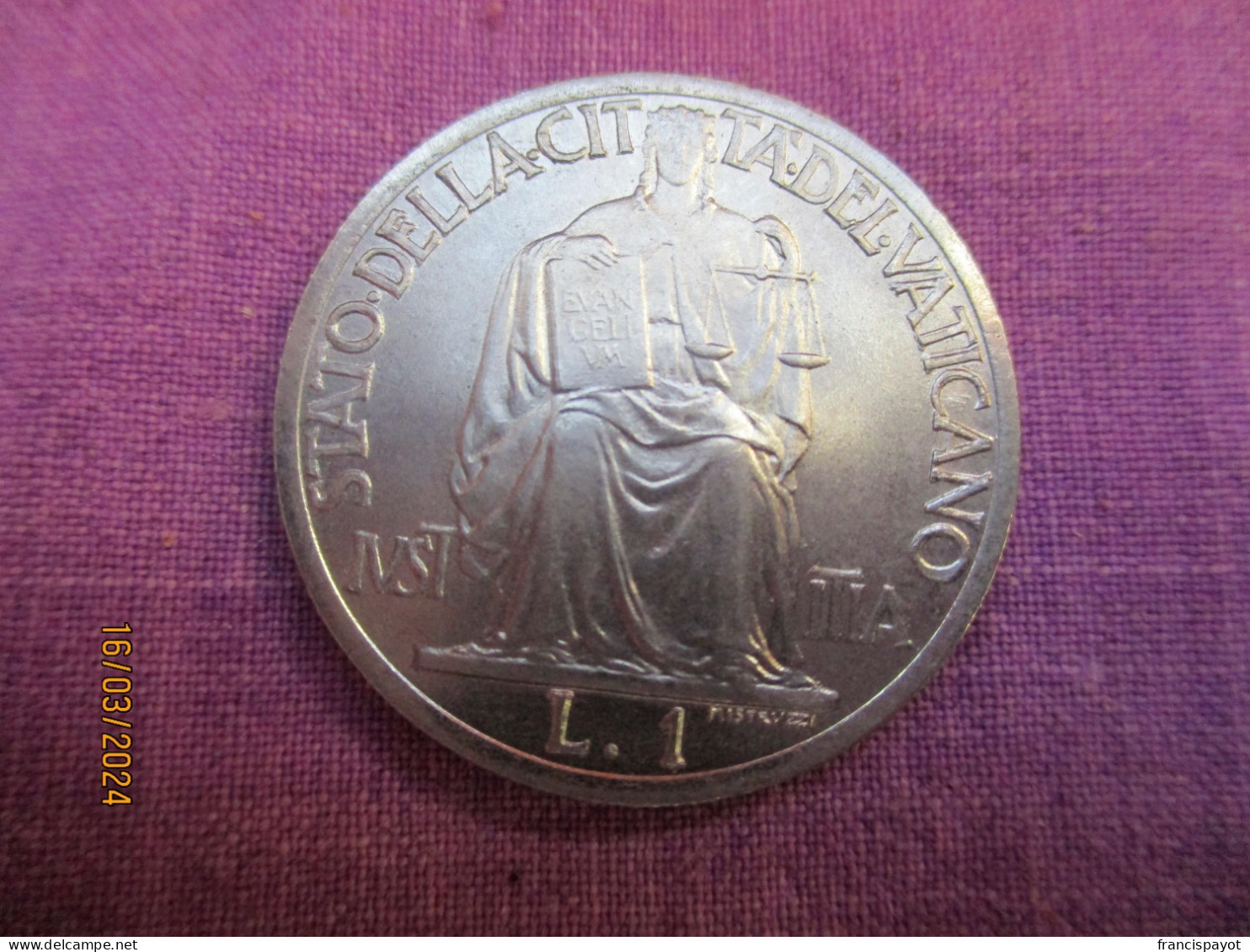 Vatican: 1 Lira 1942 - Vatican