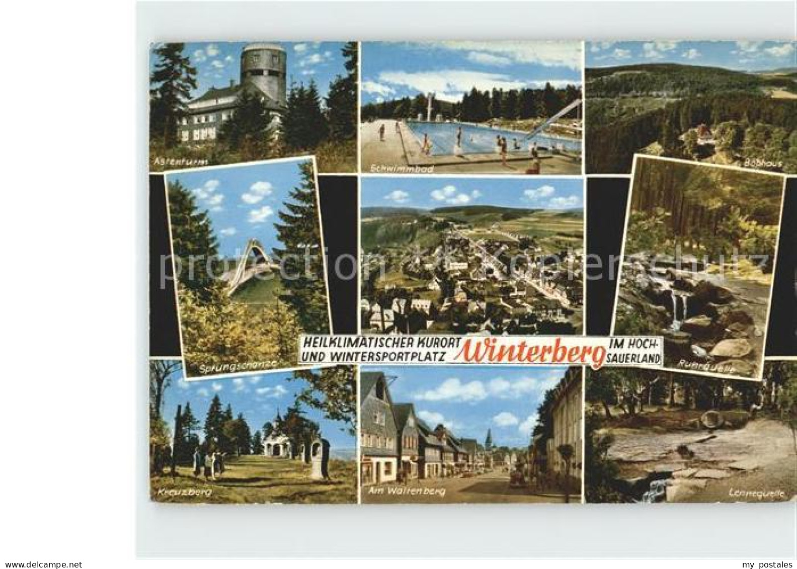 72259026 Winterberg Hochsauerland Astenturm Schwimmbad Bobhaus Sprungschanze Tot - Winterberg