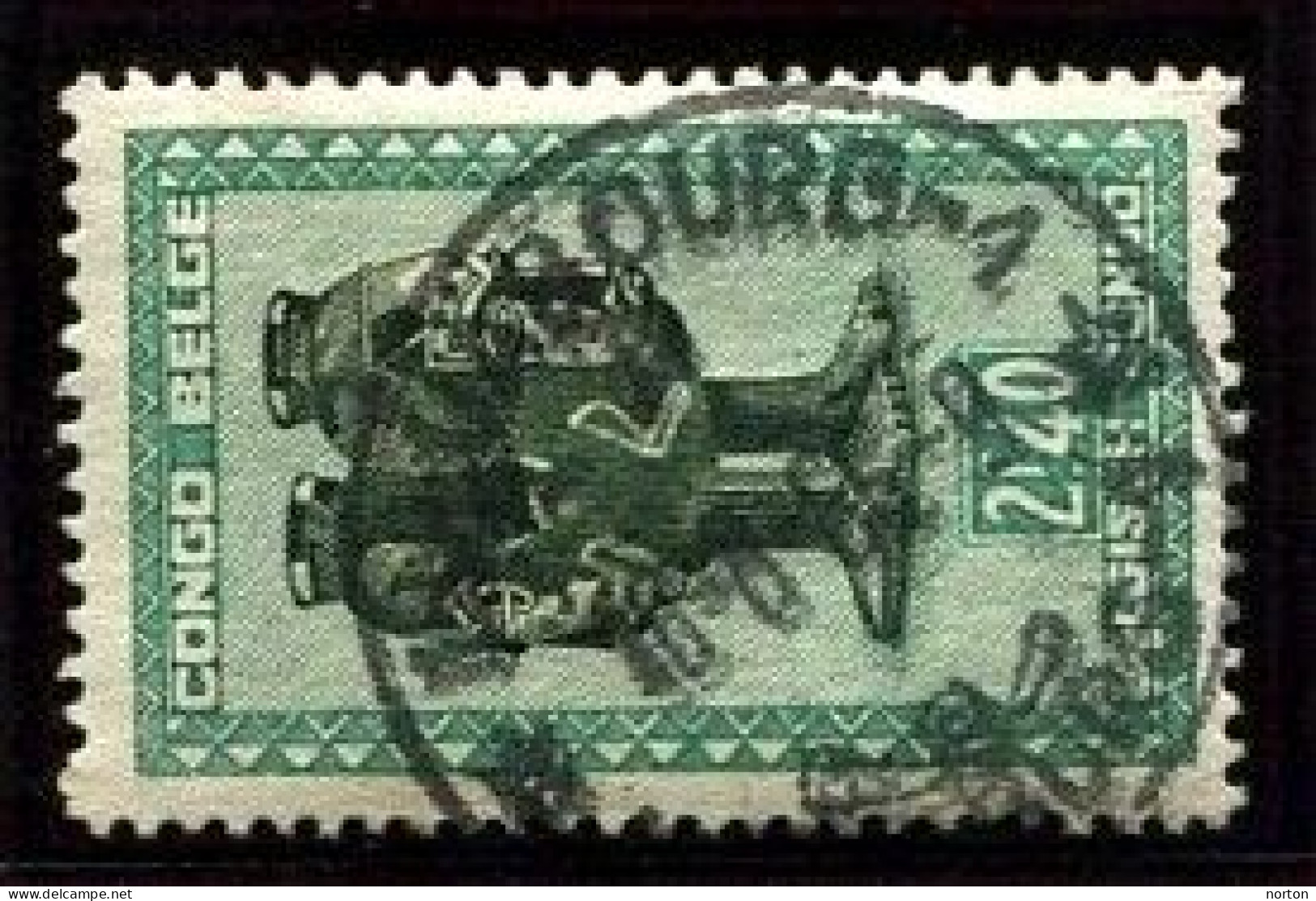 Congo Luluabourg 1 Oblit. Keach 12B(M)1 Sur C.O.B. 287A Le 16/08/1955 - Oblitérés