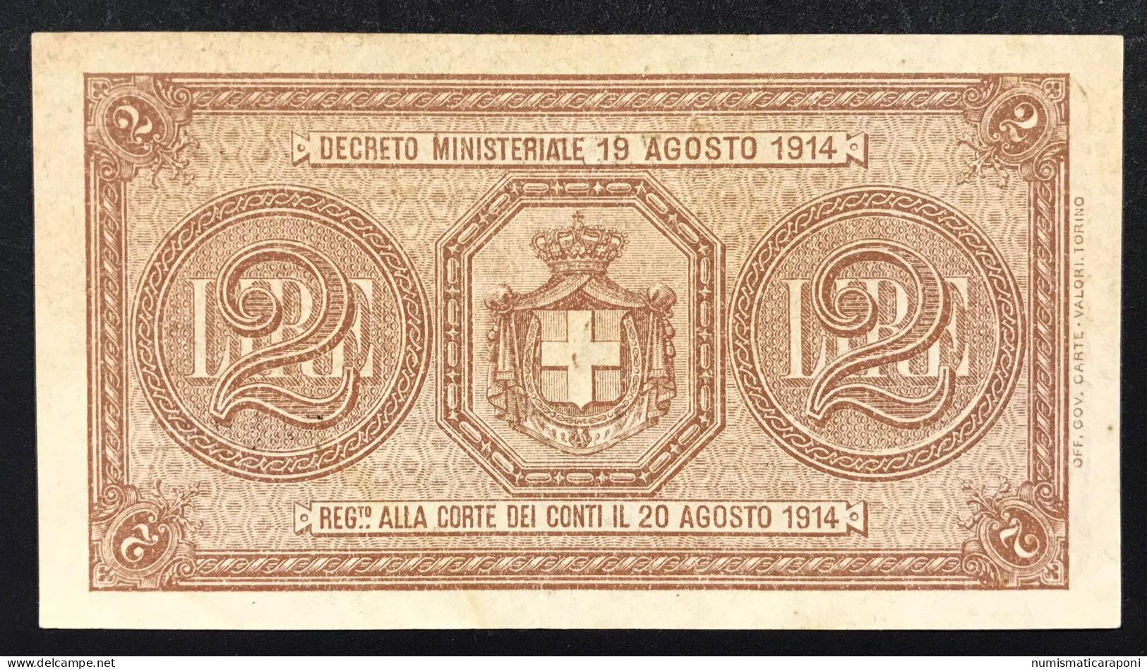 2 Lire Buono Di Cassa Serie 129 17 10 1921 Spl+ Leggere Pieghe Non Marcate LOTTO 348 - Italia – 2 Lire