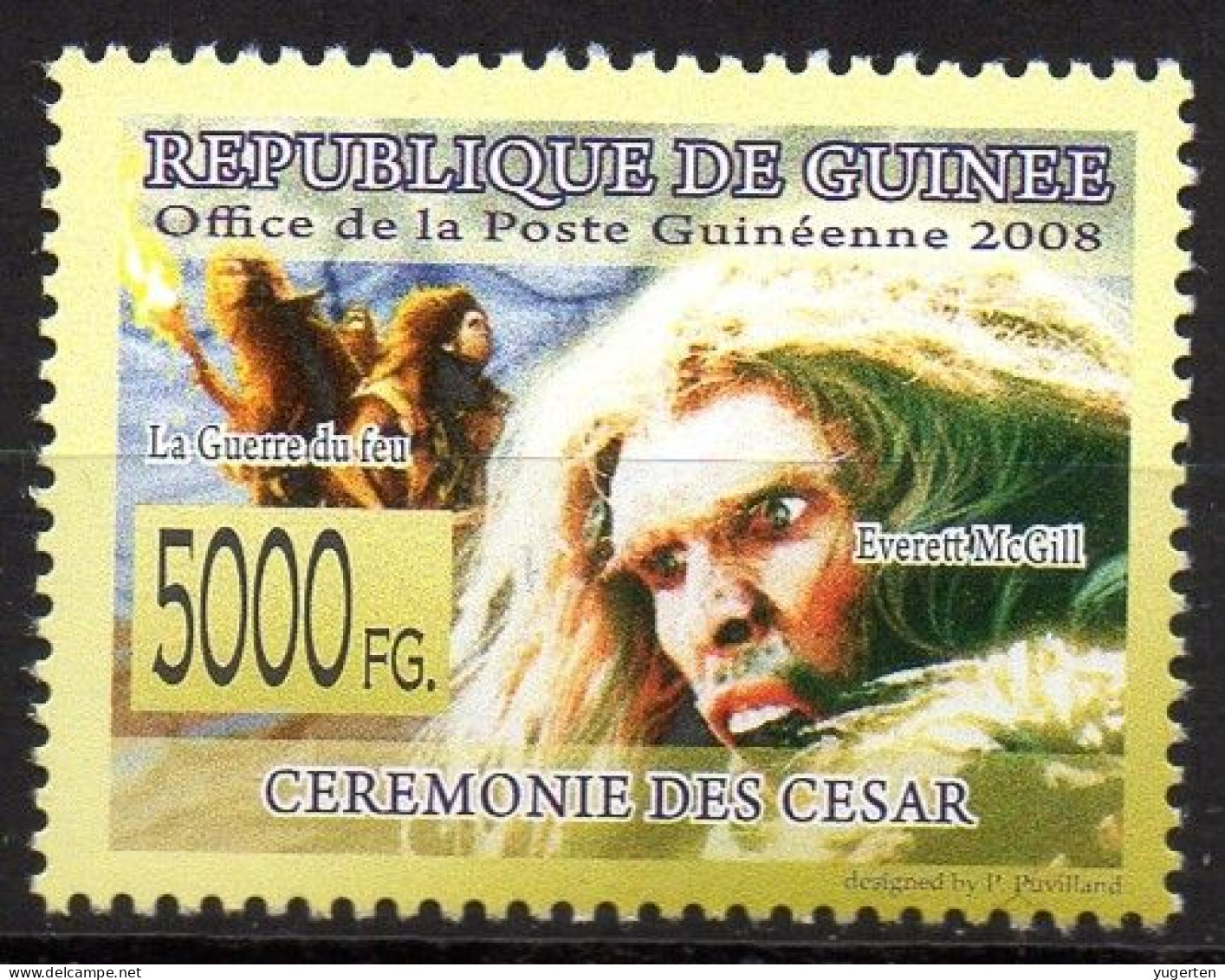 GUINEA - 1v - MNH - La Guerre Du Feu - Everett McGill - Movies - Film - Kino - Césars - Ciné - Films Prehistoty - Film