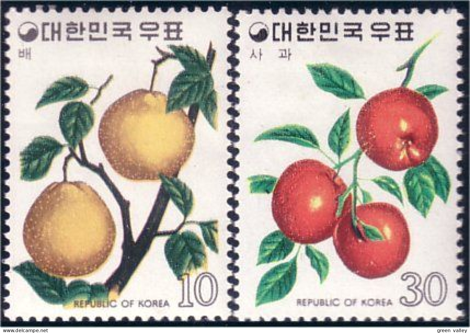 550 Korea Poires Pommes Pears Apples MNH ** Neuf SC (KOS-17) - Fruits