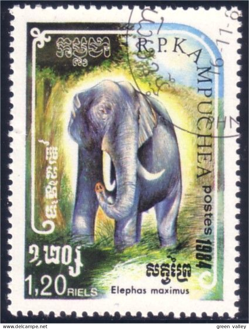 534 Cambodge Elephant Elephants Elefant Elefante Olifant (KAM-238) - Elefanti