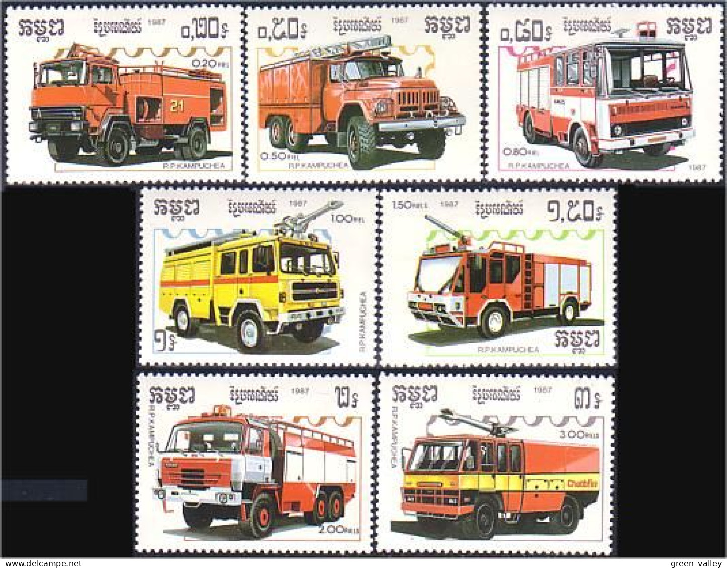 534 Cambodge Pompiers Fire Firefighting Firefighters Incendie Camion Truck MNH ** Neuf SC (KAM-46c) - Camions