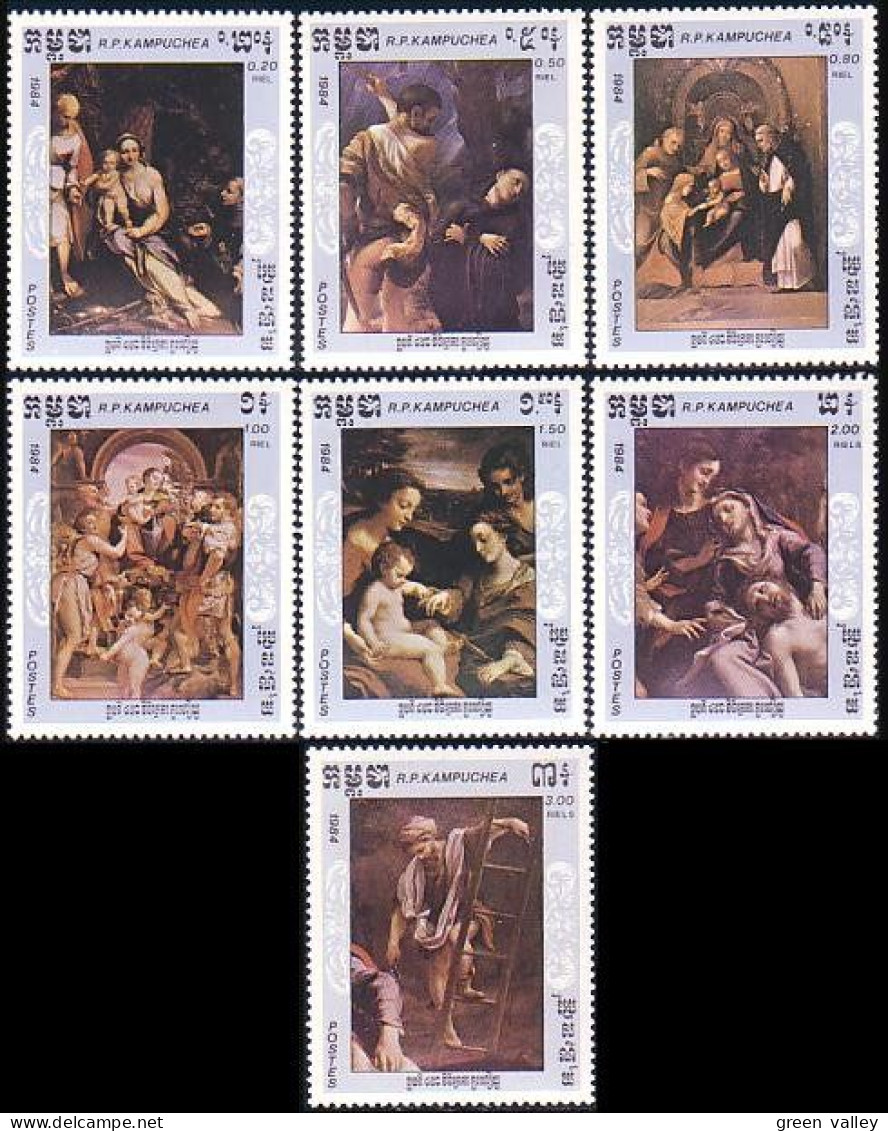 534 Cambodge Tableaux Religieux Religious Paintings MNH ** Neuf SC (KAM-17b) - Religión