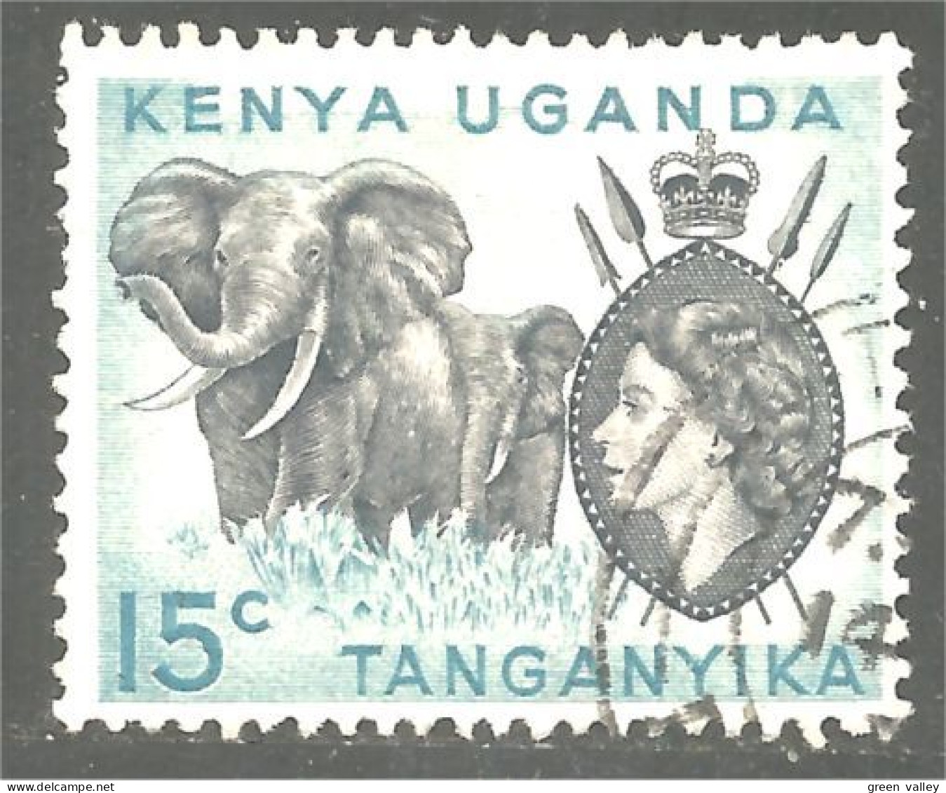 554 Kenya Uganda Tanganyika  Elephant Elefante Norsu Elefant Olifant (KUT-71) - Elefantes