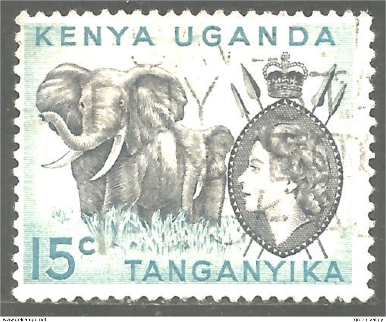 554 Kenya Uganda Tanganyika  Elephant Elefante Norsu Elefant Olifant (KUT-70) - Elefanten