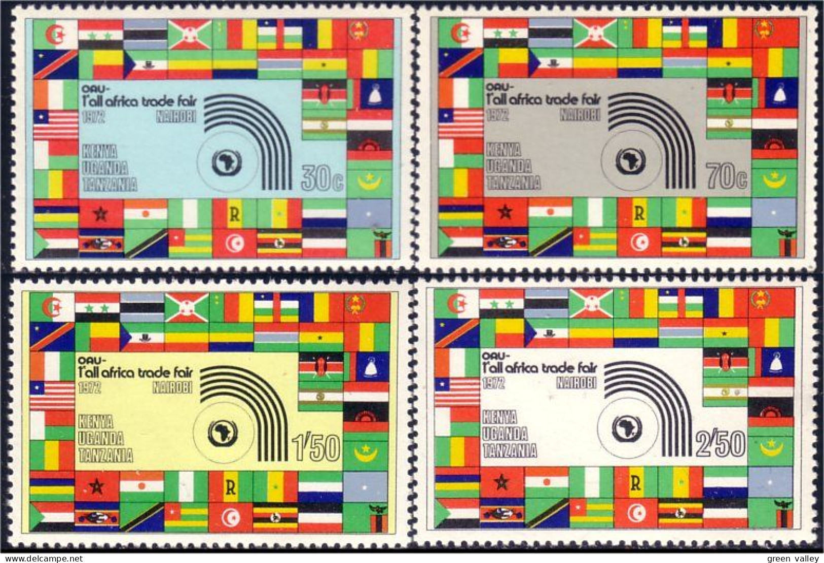 554 Kenya Uganda Tanganyika Drapeaux Flags MNH ** Neuf Sans CH (KUT-34) - Stamps