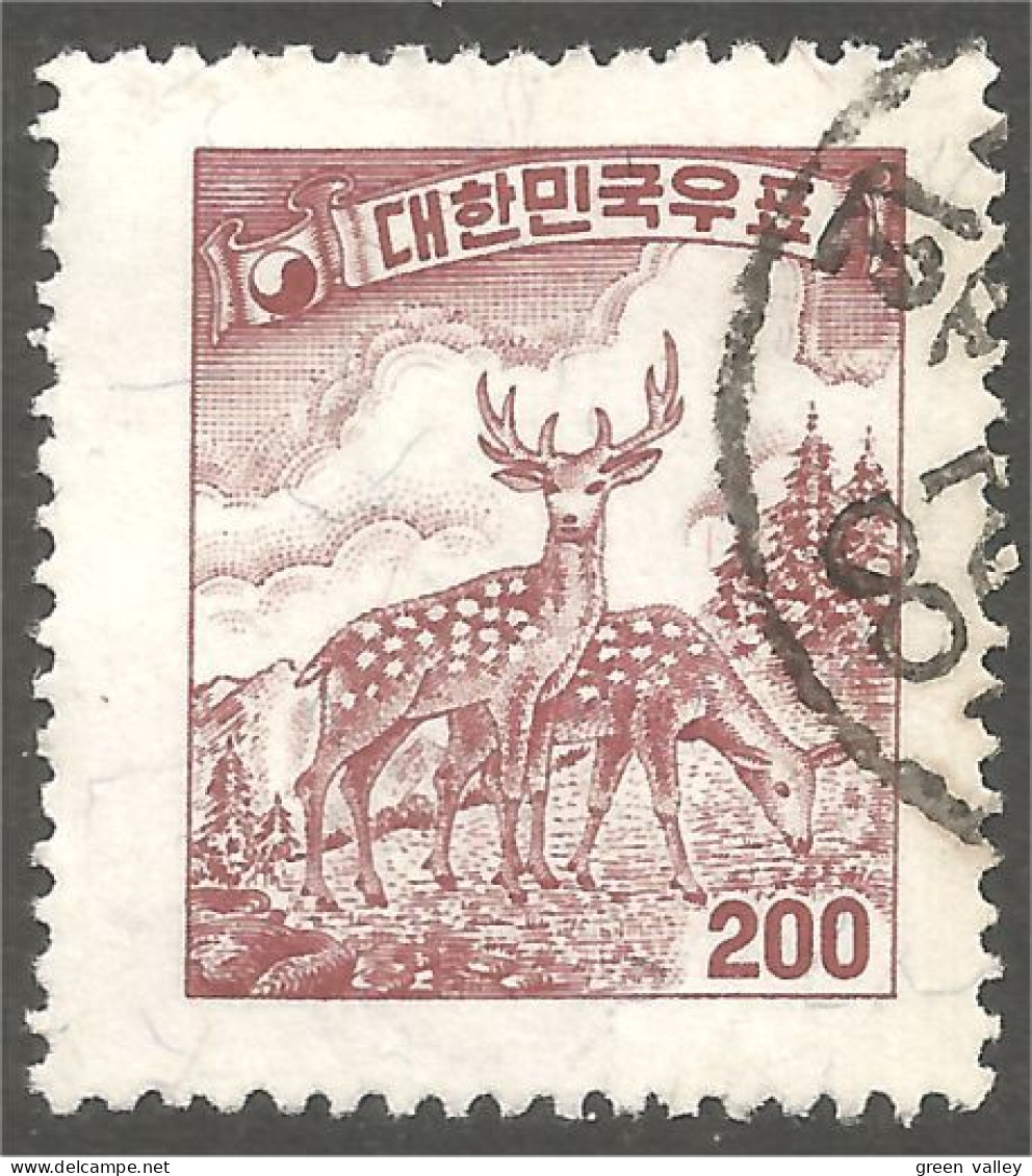 550 Korea 1957 Chevreuil Sika Deer Hirsch Hert Cervo Ciervo (KOS-220) - Corée Du Sud