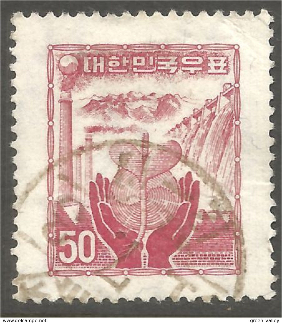 550 Korea 1958 Reconstruction Fleur Flower Blume (KOS-204) - Corée Du Sud