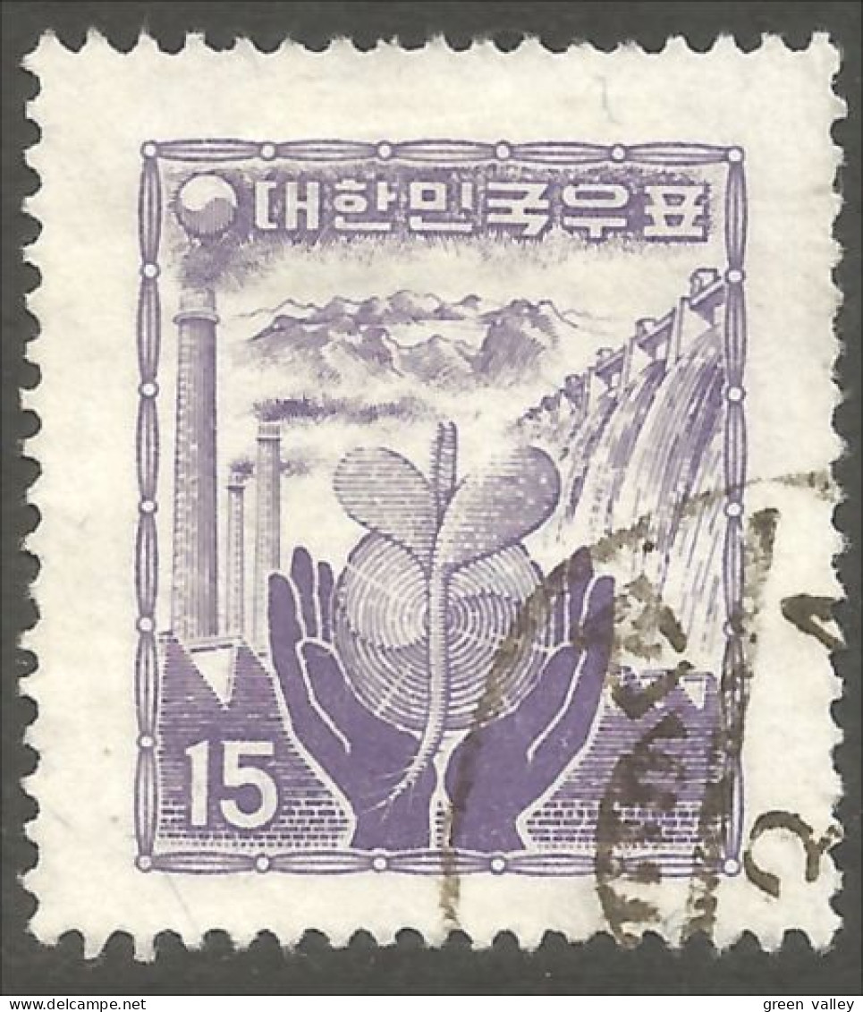 550 Korea 1955 Reconstruction Fleur Flower Blume (KOS-177) - Corée Du Sud