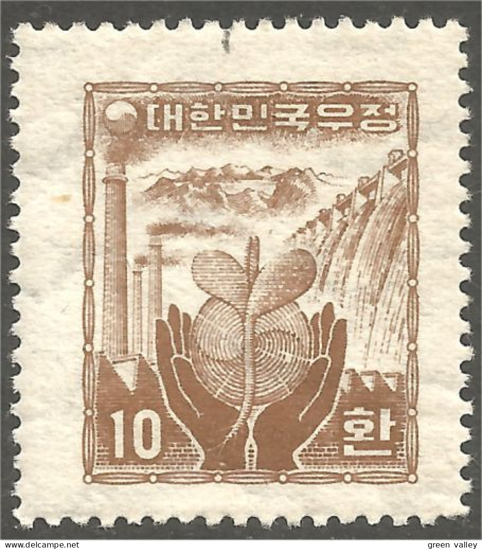 550 Korea 1955 Reconstruction Fleur Flower Blume MH * Neuf (KOS-176) - Corée Du Sud