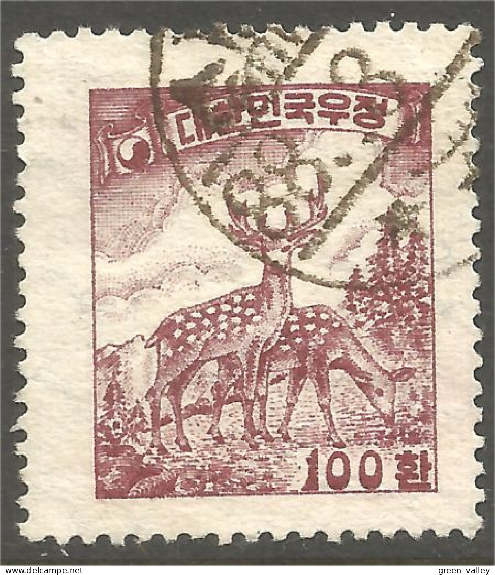 550 Korea 1954 Chevreuil Sika Deer Hirsch Hert Cervo Ciervo (KOS-153) - Corée Du Sud