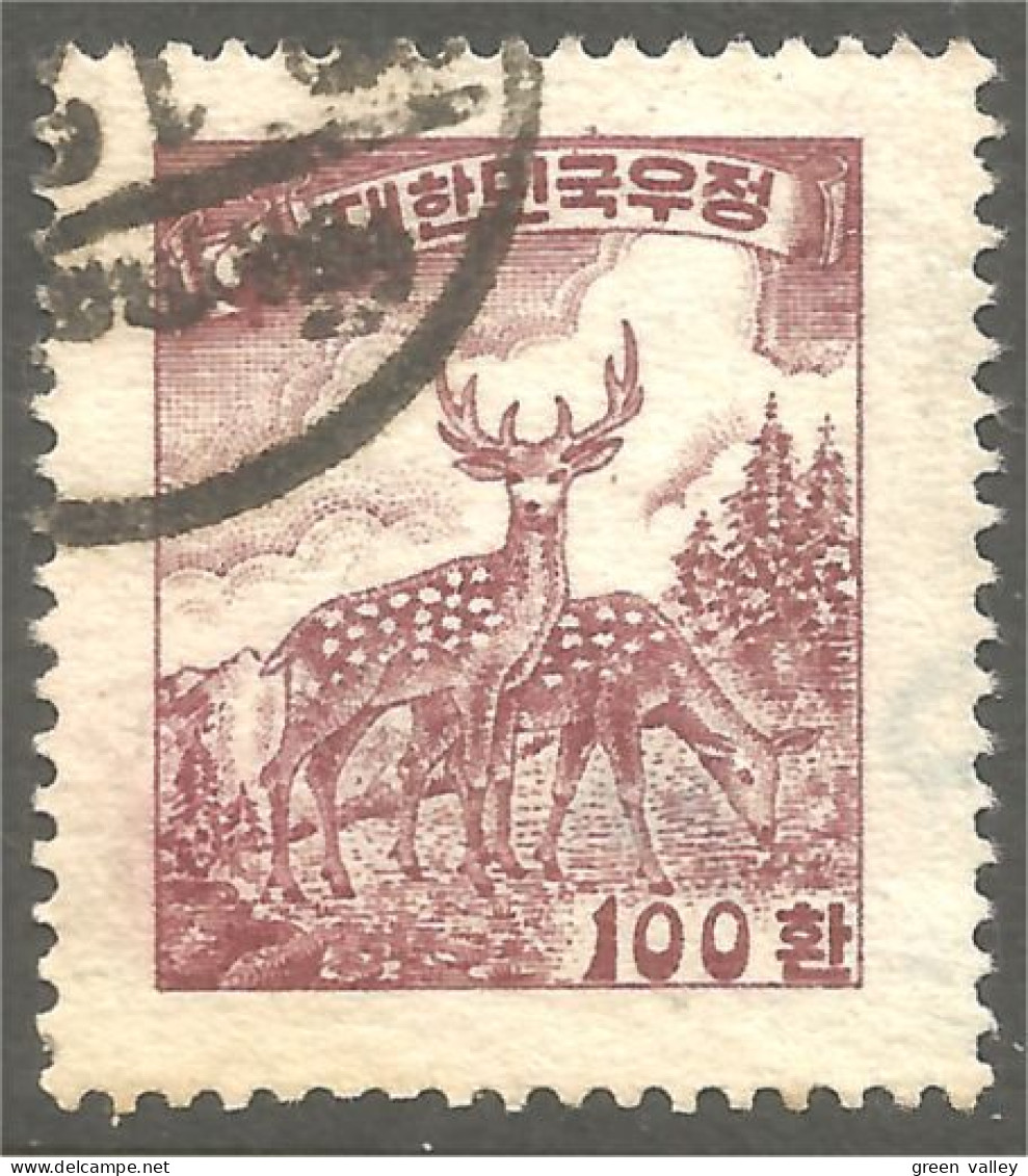 550 Korea 1954 Chevreuil Sika Deer Hirsch Hert Cervo Ciervo (KOS-149) - Corée Du Sud