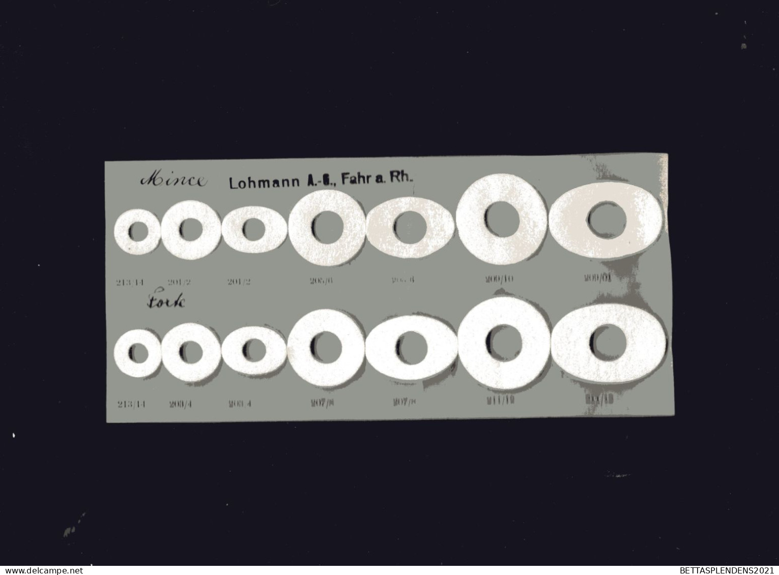 FAHR Am Rhein - Echantillon De 14 Rondelles De Feutre Pour Cors - Courrier Correspondant De LOHMANN  A.G - 1900 – 1949