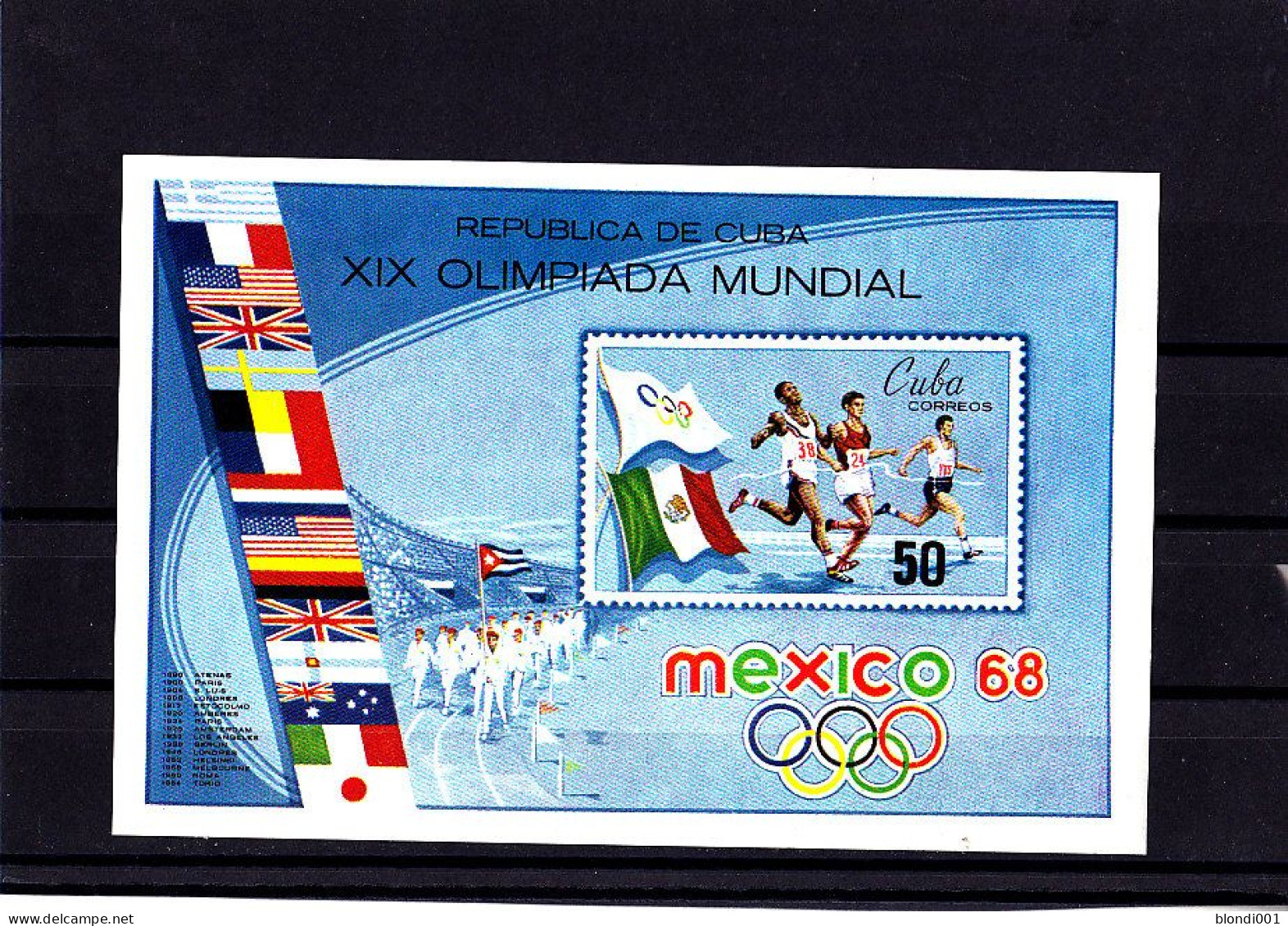 Olympics 1968 - Athletics - CUBA - S/S MNH - Summer 1968: Mexico City