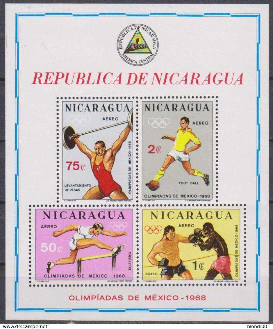 Olympics 1968 - Soccer - NICARAGUA - S/S MNH - Estate 1968: Messico