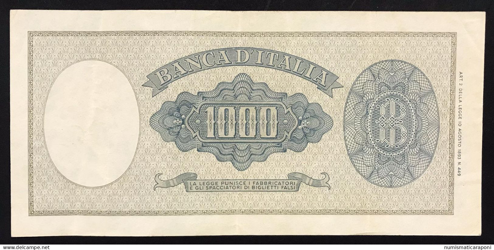1000 Lire Medusa 15 09 1959 Bb   LOTTO 352 - Colecciones