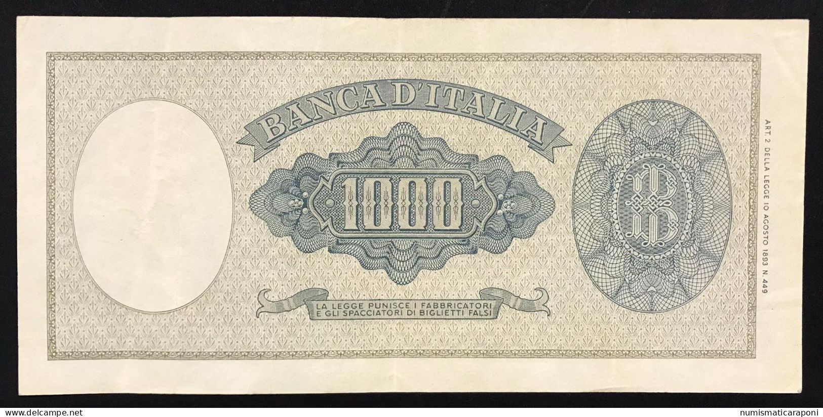 1000 Lire Medusa 15 09 1959 Bb   LOTTO 352 - Collezioni