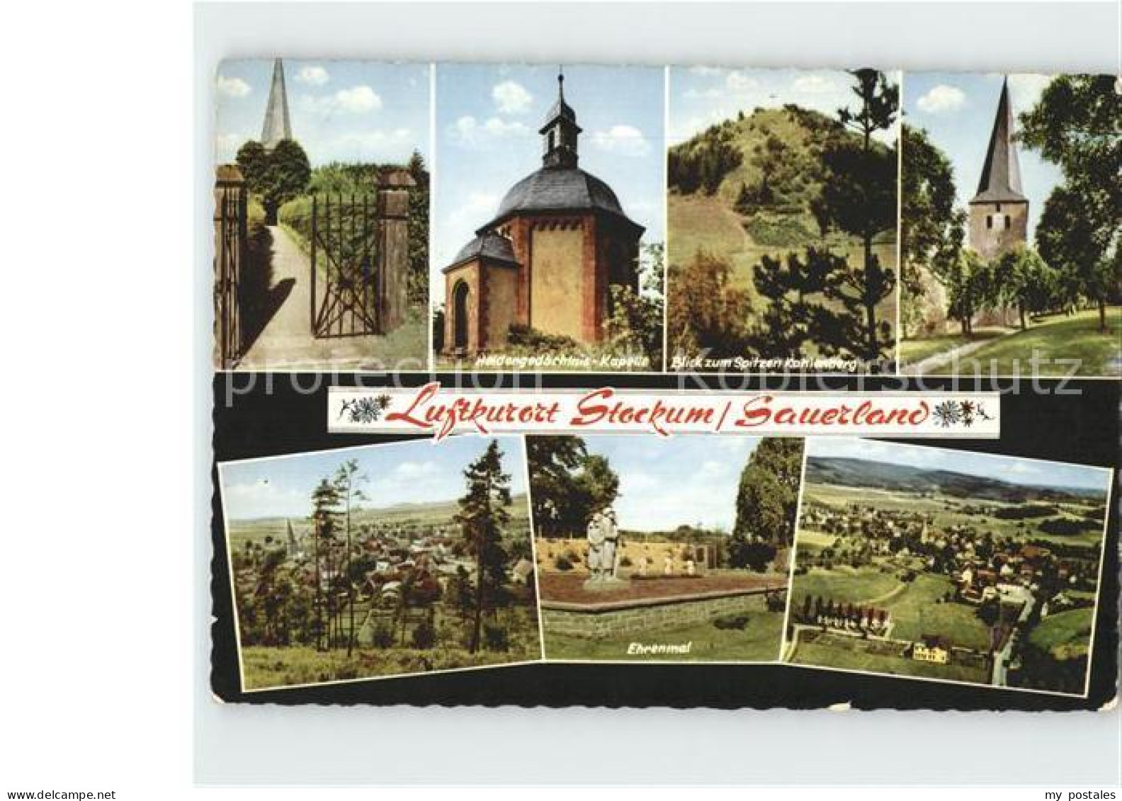 72256870 Stockum Sauerland Eingangstor Heldengedaechtniskapelle Spitzen Kahlenbe - Sundern