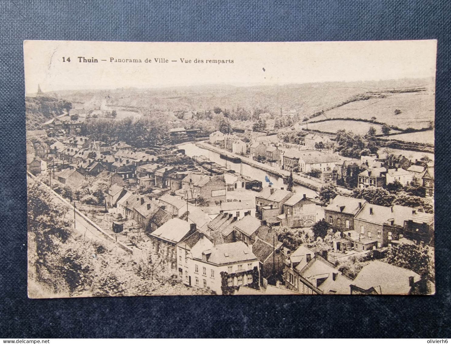 CP BELGIQUE (V1619) THUIN (2 Vues) Panorama De La Ville Vue Des Remparts - Thuin