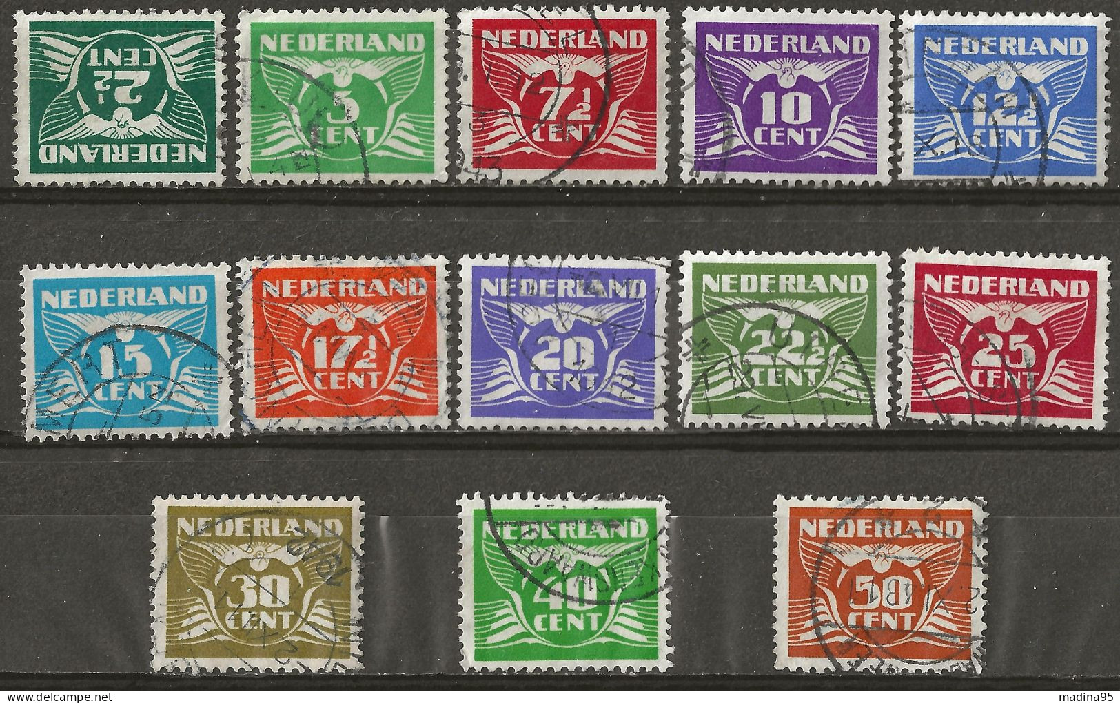 PAYS-BAS: Obl., N° YT 369A à 381, Série, TB - Used Stamps